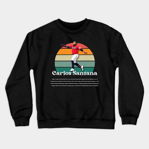 Carlos Santana Vintage Vol 01 Crewneck Sweatshirt by Gojes Art